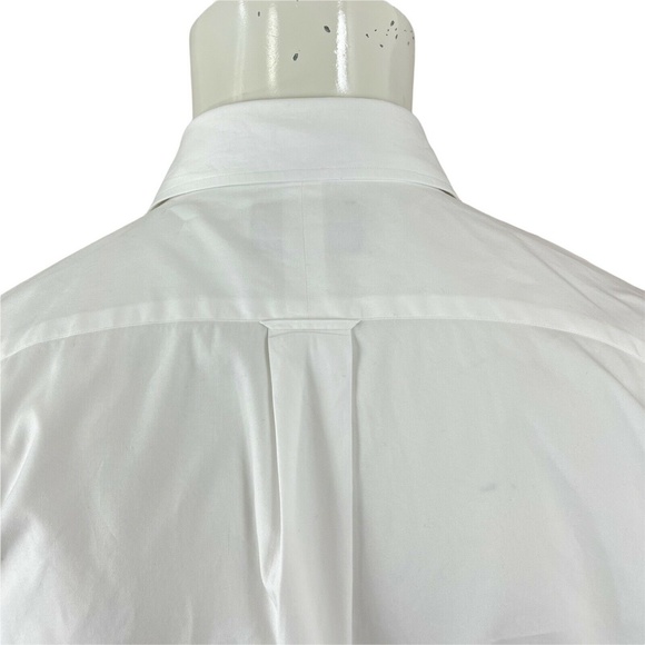 Nordstrom 2 x 2 Pinpoint Long Staple Cotton White Dress Shirt Mens 15.5 - 37 - Picture 6 of 8